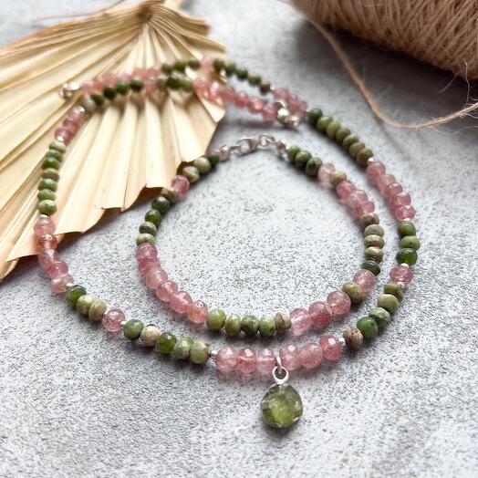 Комплект ожерелье и браслет