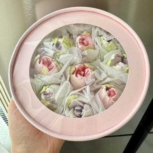 Зефирные цветы размер S