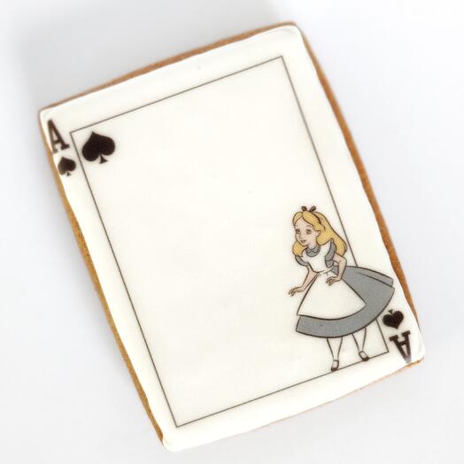 Пряничные карты на вечеринку "Алиса"