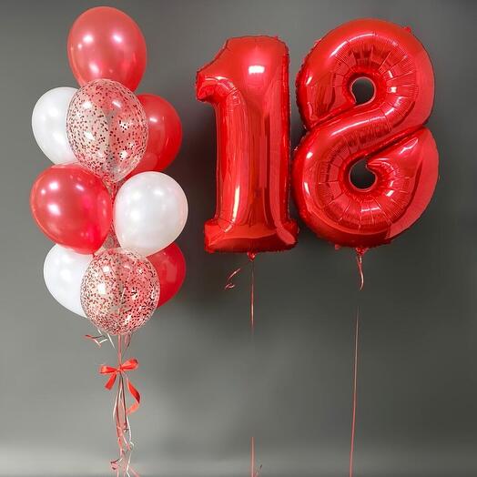 Набор шаров на 18 лет