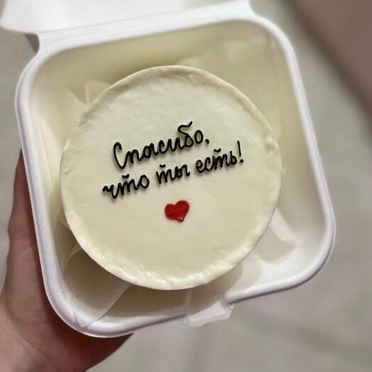 Бенто торт "Спасибо, что ты есть! ", подарок маме