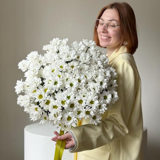 АКЦИЯ!!!Монобукет из 15 кустовых хризантем 049