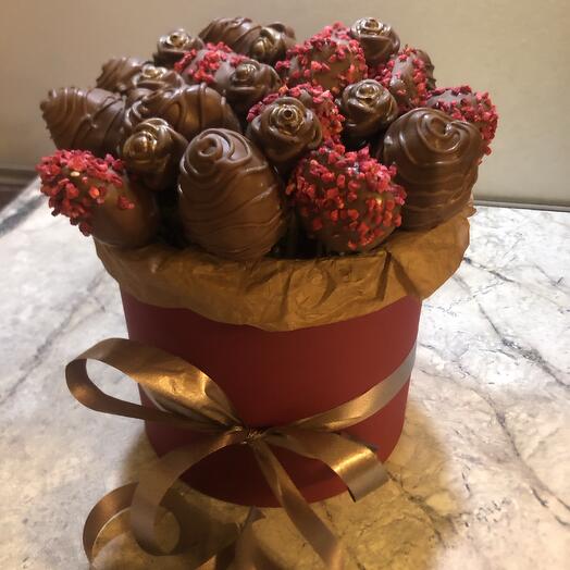 Клубника в шоколаде в шляпной коробочке🎁