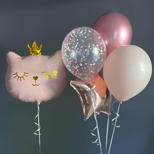 Набор нежных шаров для мамы, девушки, для девочки, для мамы, для подруги, на день рождения, для сестры, для дочки, 5 шаров