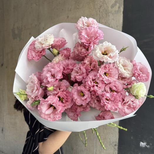 Pink eustom mono bouquet