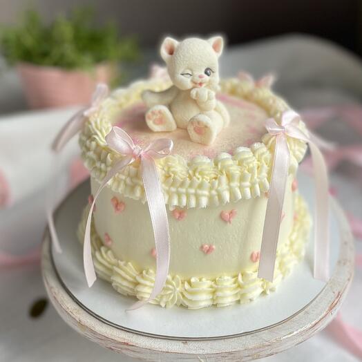 Торт с фигуркой котика 1 кг