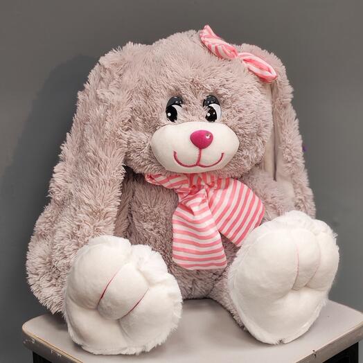 Заяц с бантиком игрушка