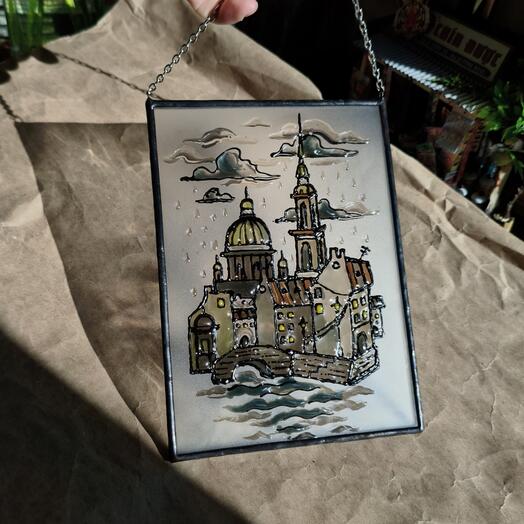 Картина на стекле Петербург