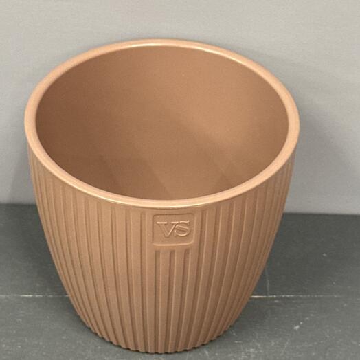 Горшок пластиковый 3 л, цвет инжир