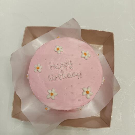 Бенто торт happy birthday с цветами