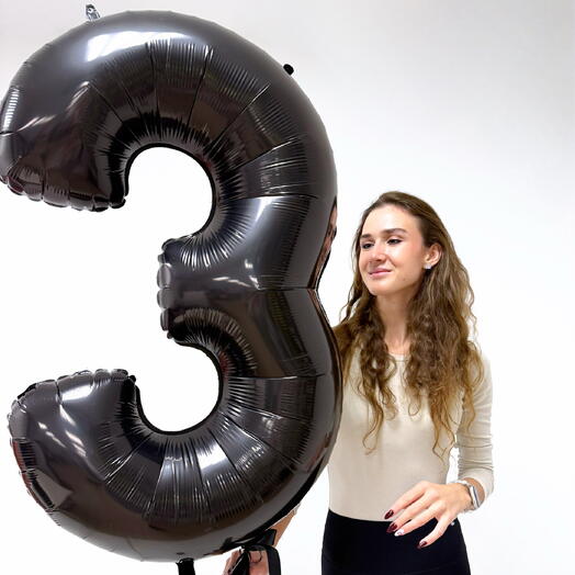 Foil dígitos bola" Negro " para elegir 102 cm