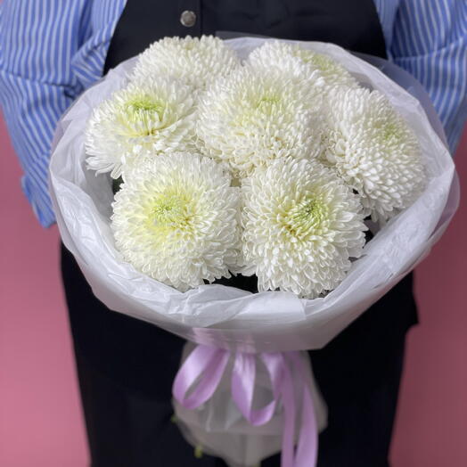 Нежные хризантемы, 7 шт в оформлении