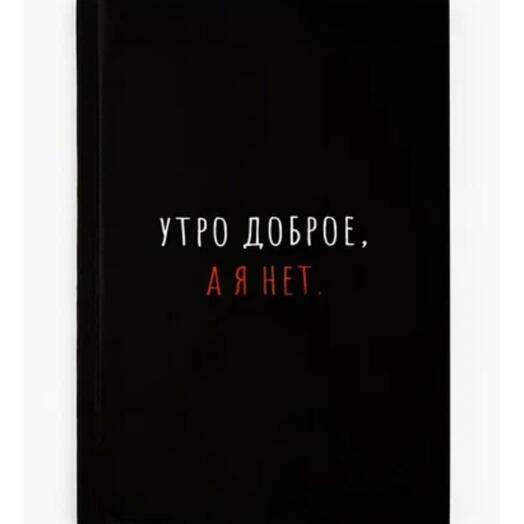 Ежедневник А5, 80 л., мягкая обложка «Утро доброе, а я нет»