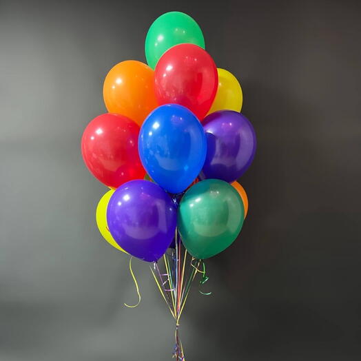 Фонтан из 15 радужных шаров