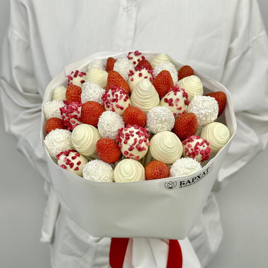 Букет из клубники, клубника в шоколаде Секрет Бархата