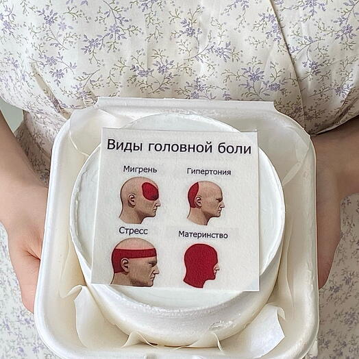 Шуточный бенто торт для мамы «Виды головной боли»