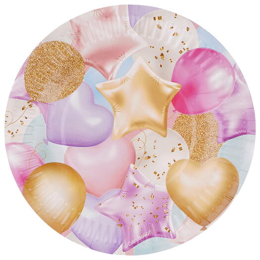 Тарелки 18 см, Праздничные шарики, 6 шт