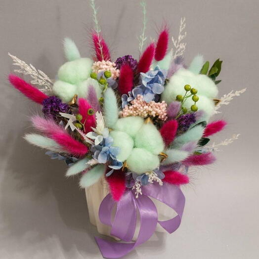 Сухоцветы композиция "РАЙСКИЙ САД "