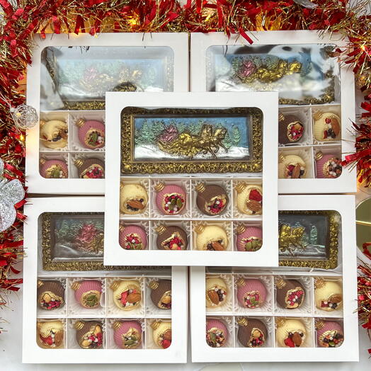 Шоколадный набор на Новый год 🎄  5 шт подарочных наборов