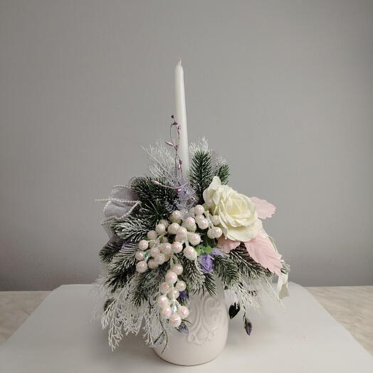 Новогодняя композиция в фужере