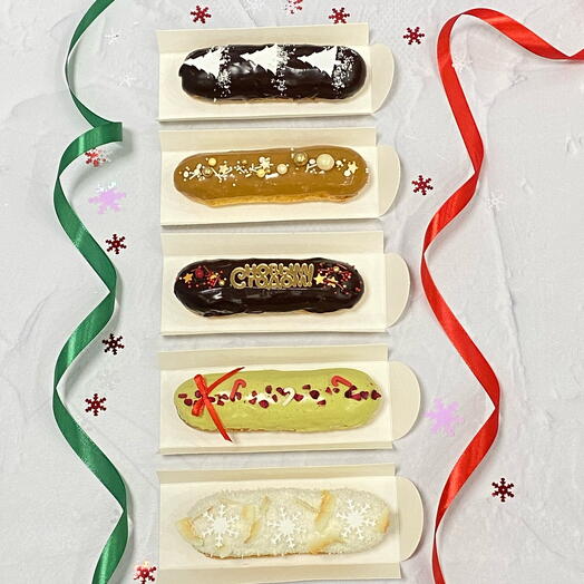 Подарочный набор эклеров ассорти с надписью