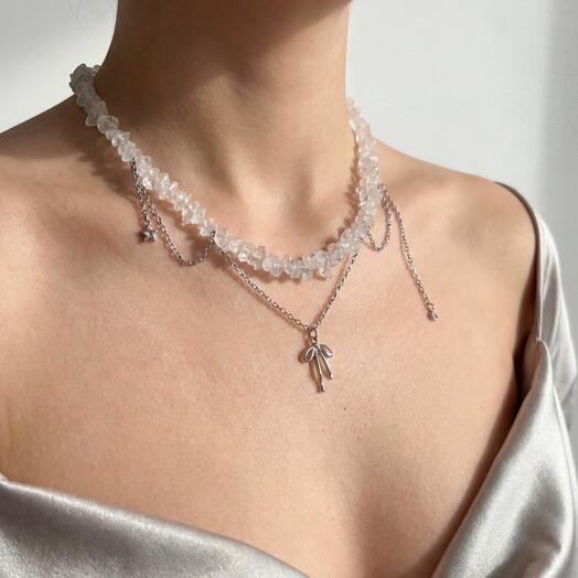 Элегантное ожерелье из горного хрусталя