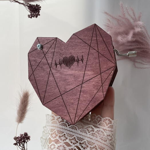 Музыкальная шкатулка - La vie en rose с лавандой | Подарок бабушке на день рождения