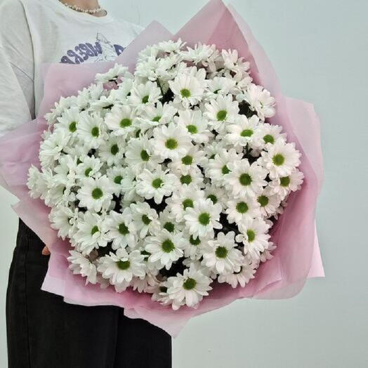 Букет из 15 кустовых хризантем