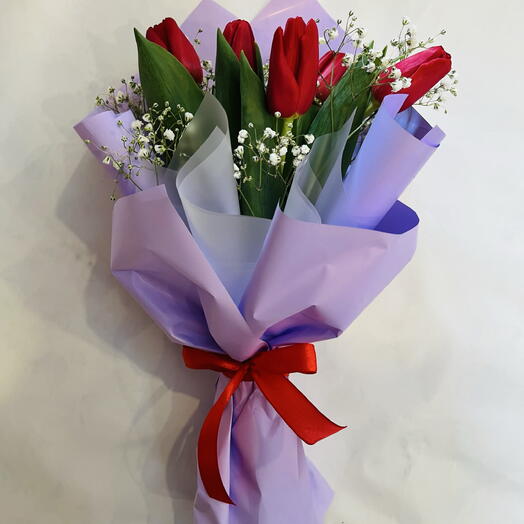 Букет с 7 тюльпанами