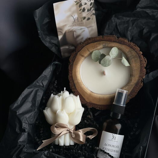 Подарочный набор свечей. Аромасвечи. рум спрей в подарок на 8 марта , день рождение. Декор для дома