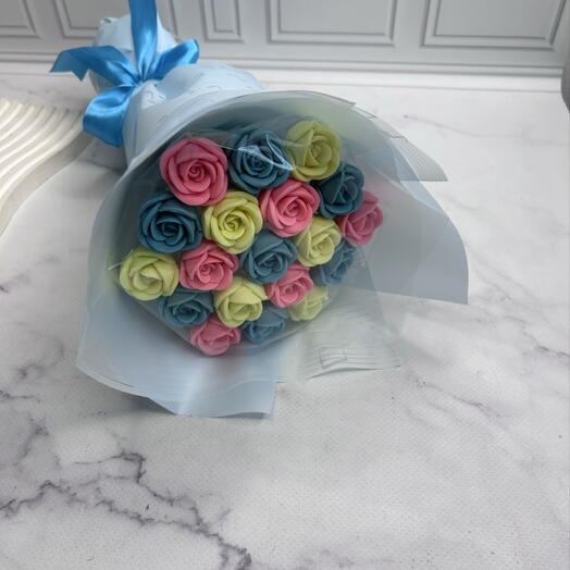 A bouquet of chocolate roses