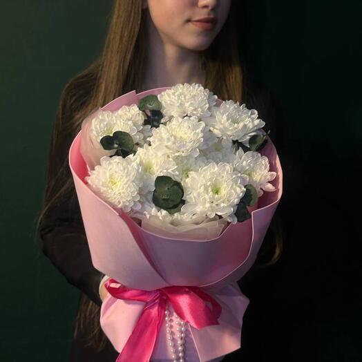 Моно букет из хризантем