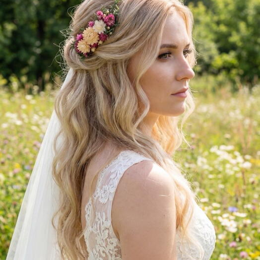 Аксессуары для волос гребень с сухоцветами заколка с цветами для фаты или фотосессии ручная работа арт2