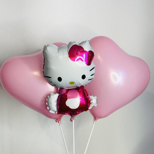 😸 Топ Воздушный Шар Привет Kitty 3 ШТ N0008/Хит Продаж