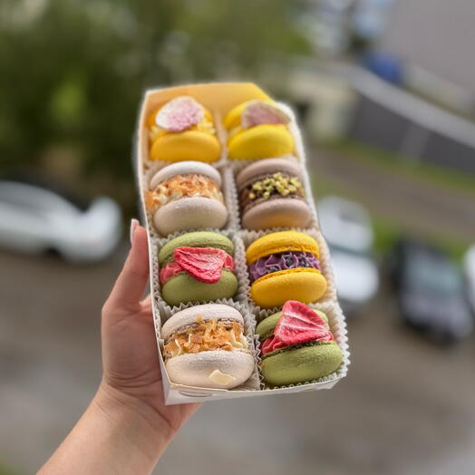 Макаронс, макаруни, макарон, макароны в коробке 8 шт