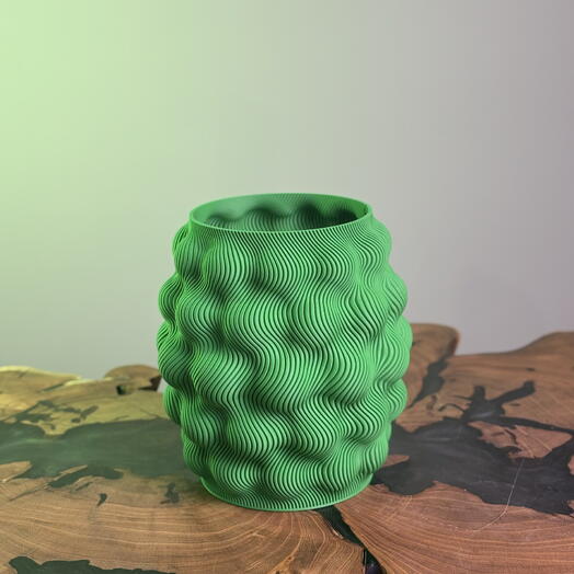 Ваза 3D Бикл Зелёная