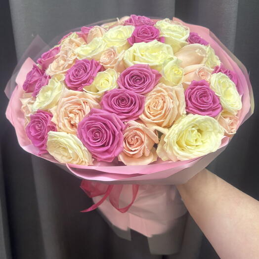 Букет микс из роз ( 51шт )