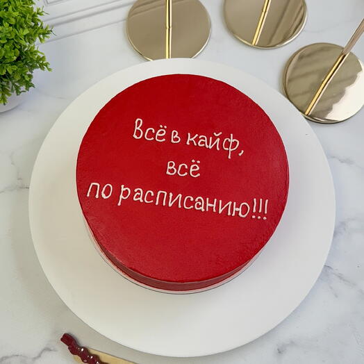 Бенто-торт на день рождения красный