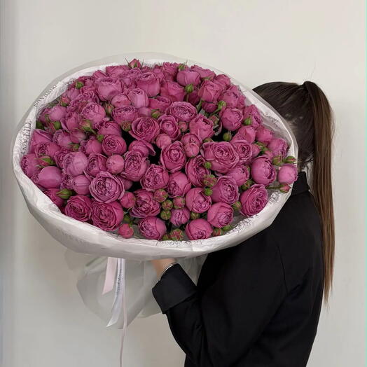 Букет от цветочного дома «TIFFANY» кустовая роза Мисти баблс