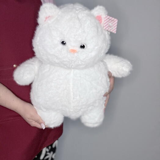 Кот белый 45см