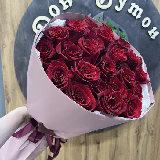 🌹25 бордовых роз