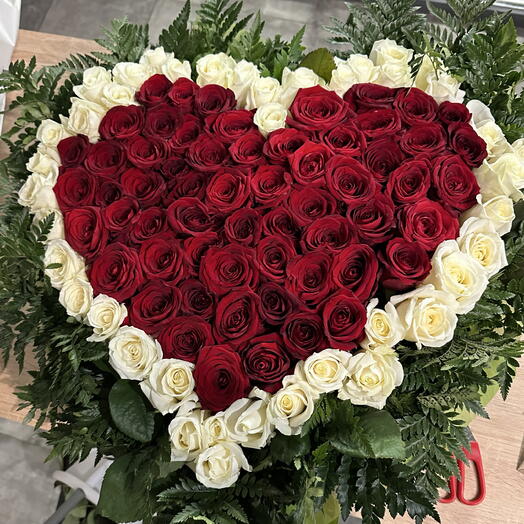 Corazón de rosas " Juntos para siempre "
