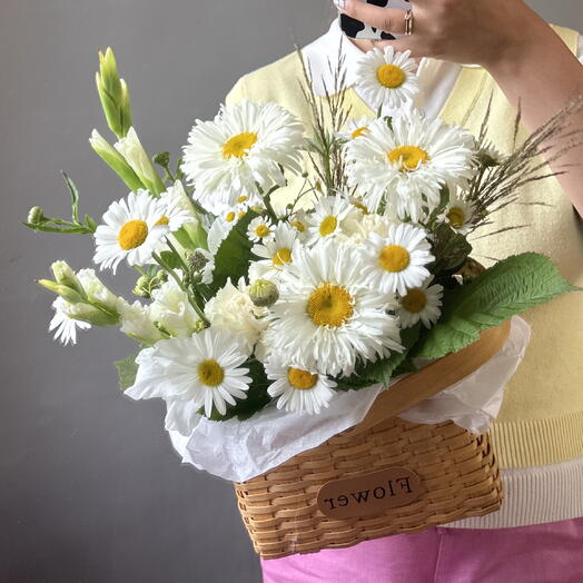 Лукошко с ромашками 🌼