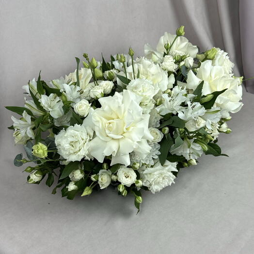 Свадебная композиция на стол молодожёнов в белом цвете🤍👰‍♀️🤵‍♂️💍