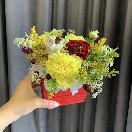 Ящик мини с цветами 🌹