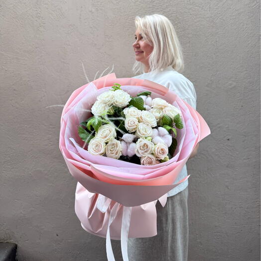 Букет пионовидная кустовая Роза 5