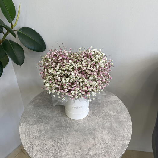 Коробка бело - розовой гипсофилы 🌸