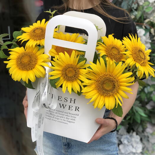 🌻🌻🌻Большая сумочка fresh flowers с подсолнухами