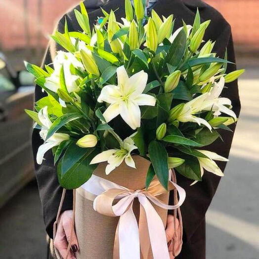 Цветы в коробке Серебряный сад