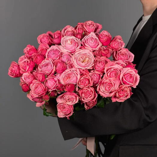 Букет из 15 роз Silva Pink